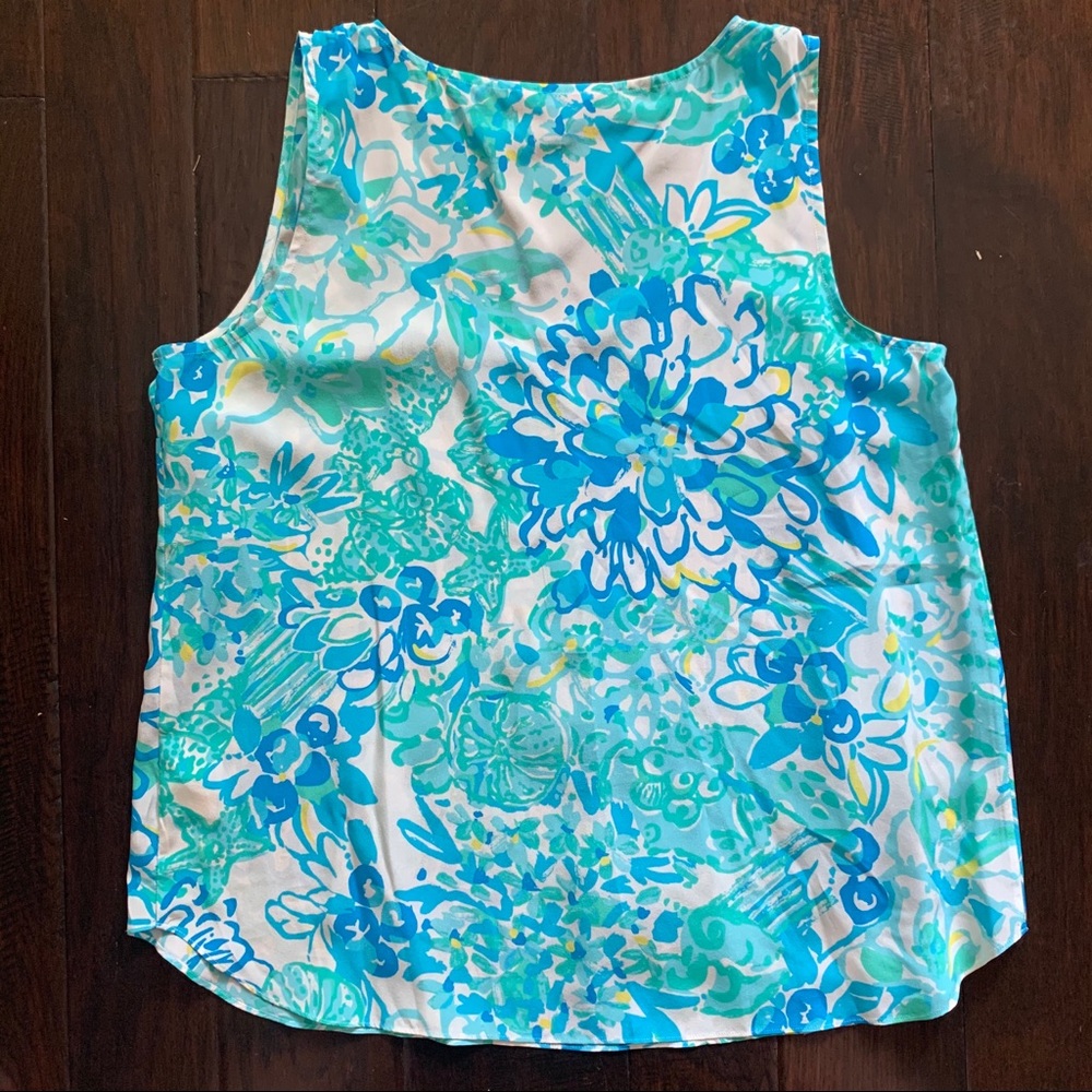 Lilly Pulitzer Dahlia Top-Resort White, In A Pinch - Picture 3 of 5